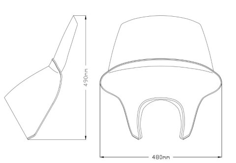 Owiewka PUIG Batwing SML do Honda CMX1100 Rebel 21-25 (Touring)