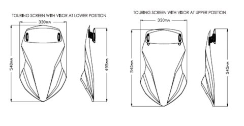 Szyba turystyczna PUIG do Honda NC750X 21-24 (z deflektorem)