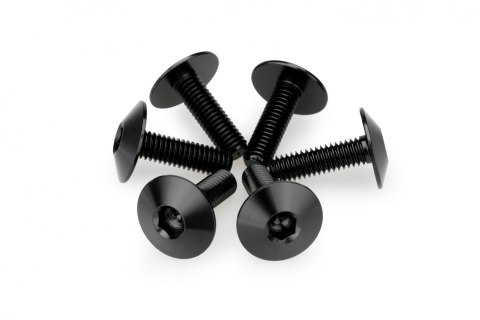 Anodyzowane śrubki PUIG do szyb i owiewek (M6x20, fi 16,9 mm, 6 szt.)