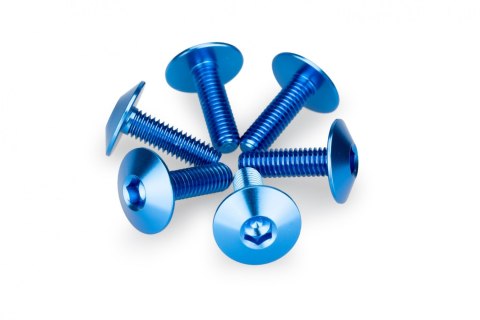 Anodyzowane śrubki PUIG do szyb i owiewek (M6x20, fi 16,9 mm, 6 szt.)