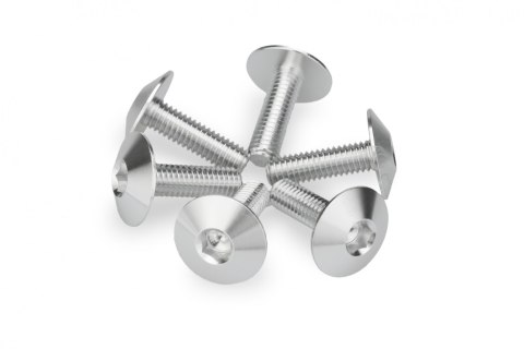 Anodyzowane śrubki PUIG do szyb i owiewek (M6x20, fi 16,9 mm, 6 szt.)