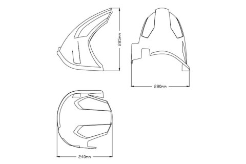 Błotnik tylny PUIG do Yamaha XTZ1200Z Super Tenere 14-20