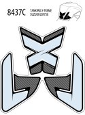 Tankpad PUIG Extreme do Suzuki GSR750 11-16 (trzyczęściowy)