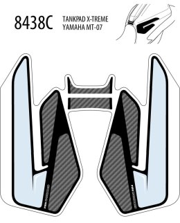 Tankpad PUIG Extreme do Yamaha MT-07 14-20 (trzyczęściowy)