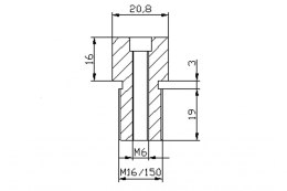 Adapter lusterek PUIG Hi-Tech IV / Tracker (9583P, lewy lub prawy)