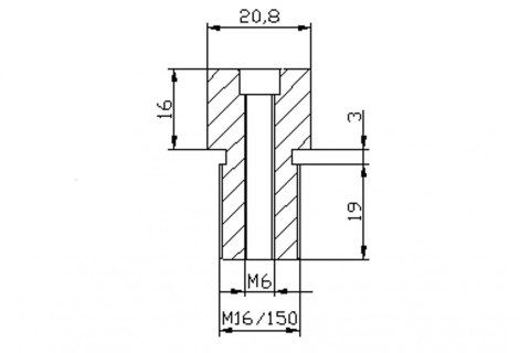 Adapter lusterek PUIG Hi-Tech IV / Tracker (9583P, lewy lub prawy)