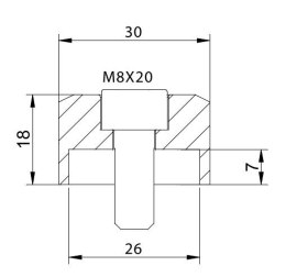 Adapter lusterek PUIG Hi-Tech IV / Tracker (9584N, lewy lub prawy)