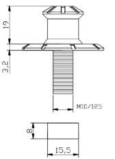 Rolki wahacza PUIG M10x125 PRO (Kawasaki / KTM RC)