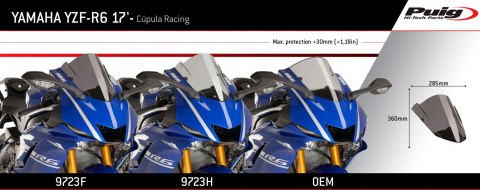 Szyba sportowa PUIG do Yamaha YZF R6 17-20 / R7 22-25