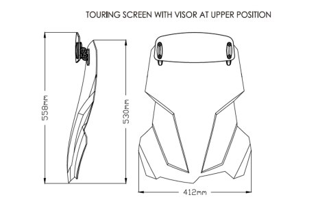 Szyba turyst PUIG BMW F750GS F850GS Adv. 18-24 z deflektorem OEM Sport
