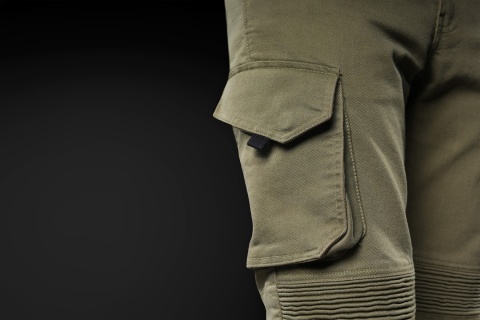 Jeansy motocyklowe oliwkowozielone Tourismo Men 4SR