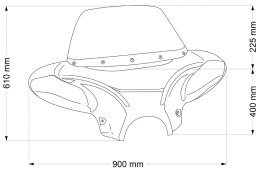 Owiewka CA Batwing do Harley-Davidson Sportster Iron XL883N / XL883N