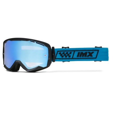 GOGLE IMX ENDURANCE RACE MATT BLACK / BLUE - SZYBA IRIDIUM BLUE + CLEAR (2 SZYBY W ZESTAWIE)