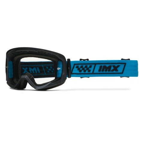 GOGLE IMX ENDURANCE RACE MATT BLACK / BLUE - SZYBA IRIDIUM BLUE + CLEAR (2 SZYBY W ZESTAWIE)