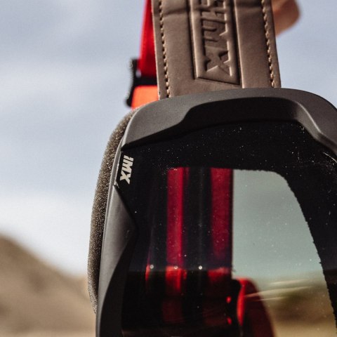 GOGLE IMX ENDURANCE RUST MATT BLACK /RED - SZYBA DARK SMOKE + CLEAR (2 SZYBY W ZESTAWIE)
