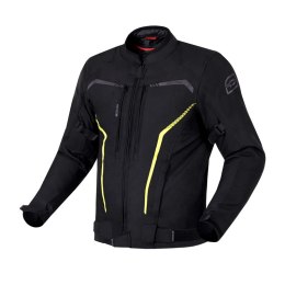 KURTKA MOTOCYKLOWA TEKSTYLNA OZONE DELTA 4 BLACK FLUO YELLOW XXL