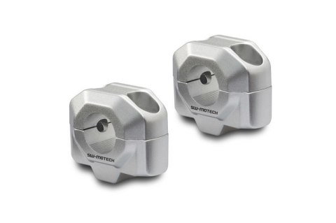ZESTAW PODWYŻSZAJĄCY KIEROWNICĘ SW-MOTECH 22MM PODWYŻSZENIE 20MM SILVER