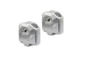 ZESTAW PODWYŻSZAJĄCY KIEROWNICĘ SW-MOTECH 22MM PODWYŻSZENIE 25MM SILVER