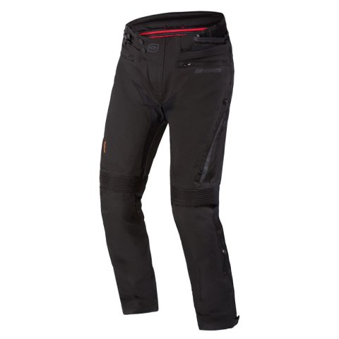 SPODNIE MOTOCYKLOWE TEKSTYLNE OZONE VULCAN BLACK (KRÓTKA NOGAWKA) 3XL