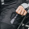 SPODNIE MOTOCYKLOWE TEKSTYLNE OZONE VULCAN BLACK (KRÓTKA NOGAWKA) 3XL
