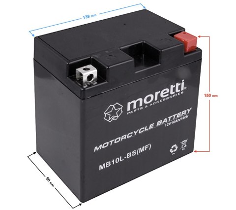 Akumulator Moretti AGM (Gel) MB10L-BS