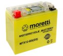 Akumulator Moretti AGM(I-Gel) MTX12-BS ze wskaźnikiem