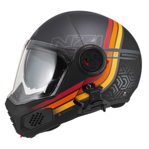 KASK MOTOCYKLOWY NZI MINIMOD DUO WATSON ANTRACITE BLACK ANTRACITE MATT