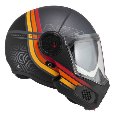 KASK MOTOCYKLOWY NZI MINIMOD DUO WATSON ANTRACITE BLACK ANTRACITE MATT