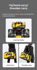 LOBOO Torba motocyklowa PVC żółta 66L (z kieszenią separacyjną na mokre rzeczy)