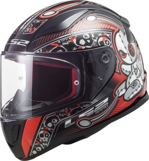 Kask motocyklowy LS2 FF353 RAPID VOODOO BLACK RED S