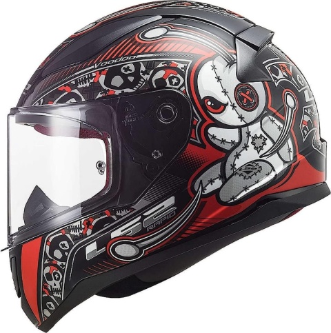 Kask motocyklowy LS2 FF353 RAPID VOODOO BLACK RED S