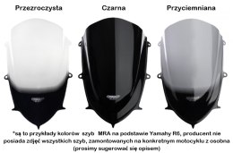 Szyba MRA KAWASAKI ZX 10 R ZXT00J 2011-2015 forma OM czarna