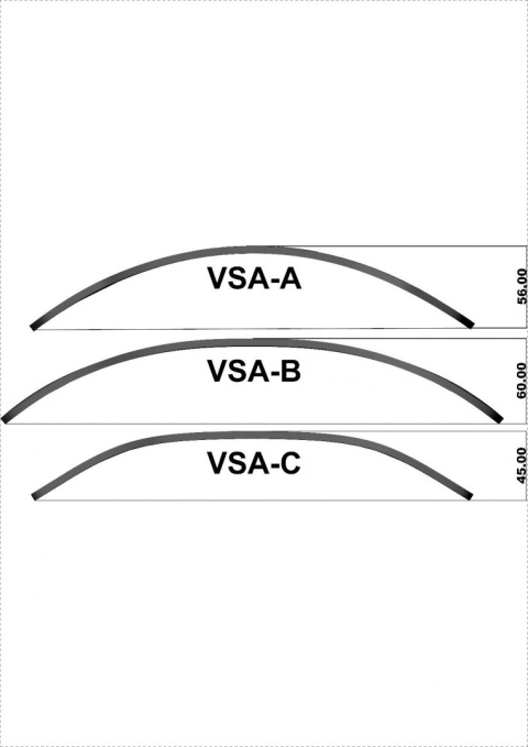 Szyba MRA UNIVERSAL VSA-TYP A (30/19 CM) forma VSA-A przyciemniana