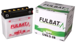 Akumulator FULBAT 12N5.5-3B (suchy, obsługowy, kwas w zestawie)