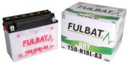Akumulator FULBAT Y50-N18L-A3 (suchy, obsługowy, kwas w zestawie)