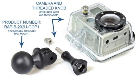 Adapter do kamer GoPro z 1 calową głowicą obrotową
