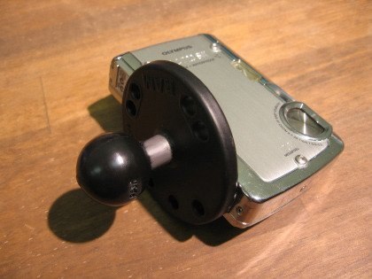 Okrągła podstawa o średnicy 2.5 cala z głowicą obrotową do montażu kamery lub aparatu