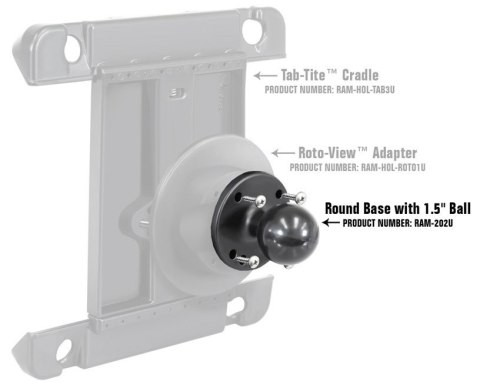Adapter Roto-View ™ do zastosowania z uchwytami RAM Mount do tabletów