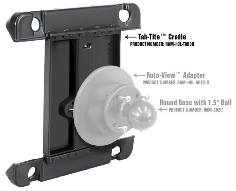 Adapter Roto-View ™ do zastosowania z uchwytami RAM Mount do tabletów