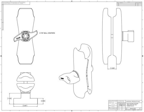 Ramię o długości 8.375 cala. Współpracuje z komponentami o średnicy 2.25 cala.