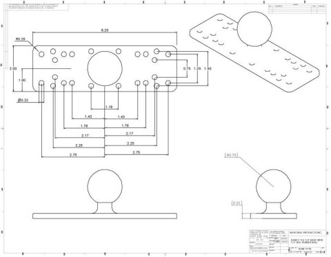 Uniwersalna podstawa do urządzeń elektronicznych z 1.5 calową głowicą obrotową