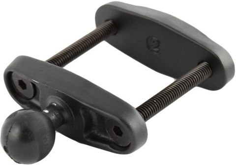 Zaciskowa podstawa montażowa z 1-calową głowicą obrotową. Maksymalna szerokość zaciskowa - 2.0 cale.