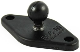 RAM Mount głowica obrotowa 0.56-calowa podłączona z płaską podstawą w kształcie rombu.