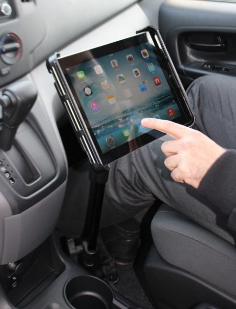 Ramię montowane do przedniego fotela pasażera z głowicą obrotową