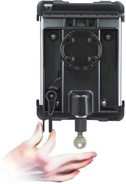 Uchwyt z blokadą na kluczyk do Apple iPad mini & iPad mini 2 & iPad mini 3 bez futerału.
