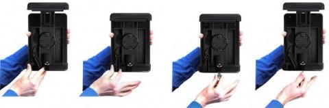 Uchwyt z blokadą na kluczyk do małych tabletów