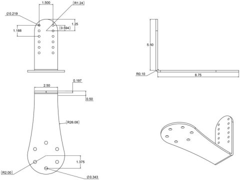 Adapter montażowy do klawiatury Symbol 5090.