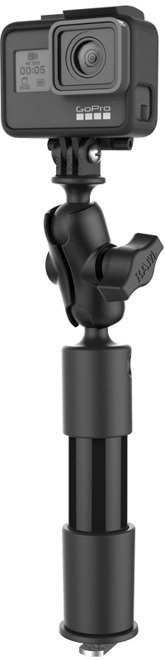 Mocowanie kamery Tough-Pole™ zakończone adapterem do szyn Tough-Track™ o całkowitej długości 9
