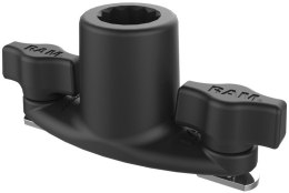 Podstawa montażowa do szyn z miejscem na adapter do rurek PCW