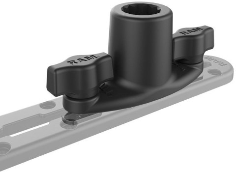 Podstawa montażowa do szyn z miejscem na adapter do rurek PCW